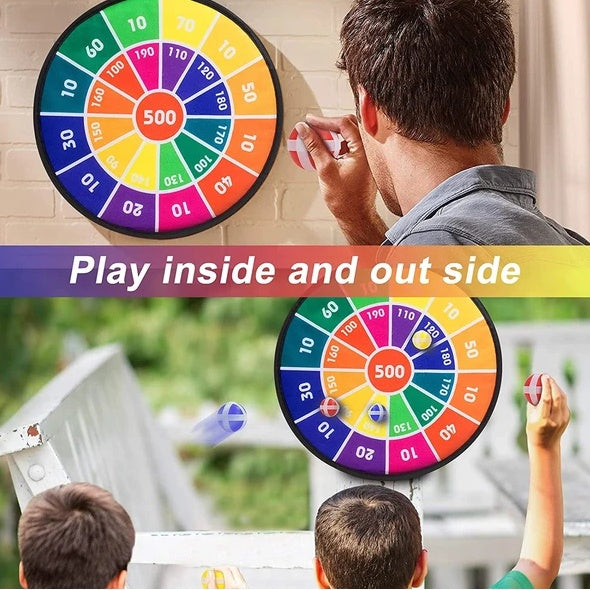 Kids Velcro Dart Game – 73 cm Target & 16 Balls – Syenll
