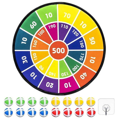 Kids Velcro Dart Game – 73 cm Target & 16 Balls – Syenll