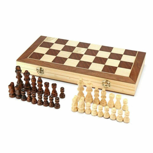  Foldable Wooden Chess Set – 32 Pieces | Travel Edition