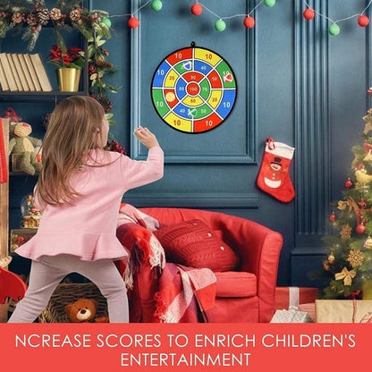 Kids Velcro Dart Game – 73 cm Target & 16 Balls – Syenll