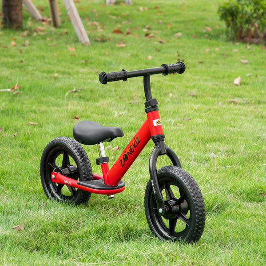 Balance Bike 12” Red – Pedal-Free with Adjustable Seat and Handlebars – Kids Ages 3 to 5